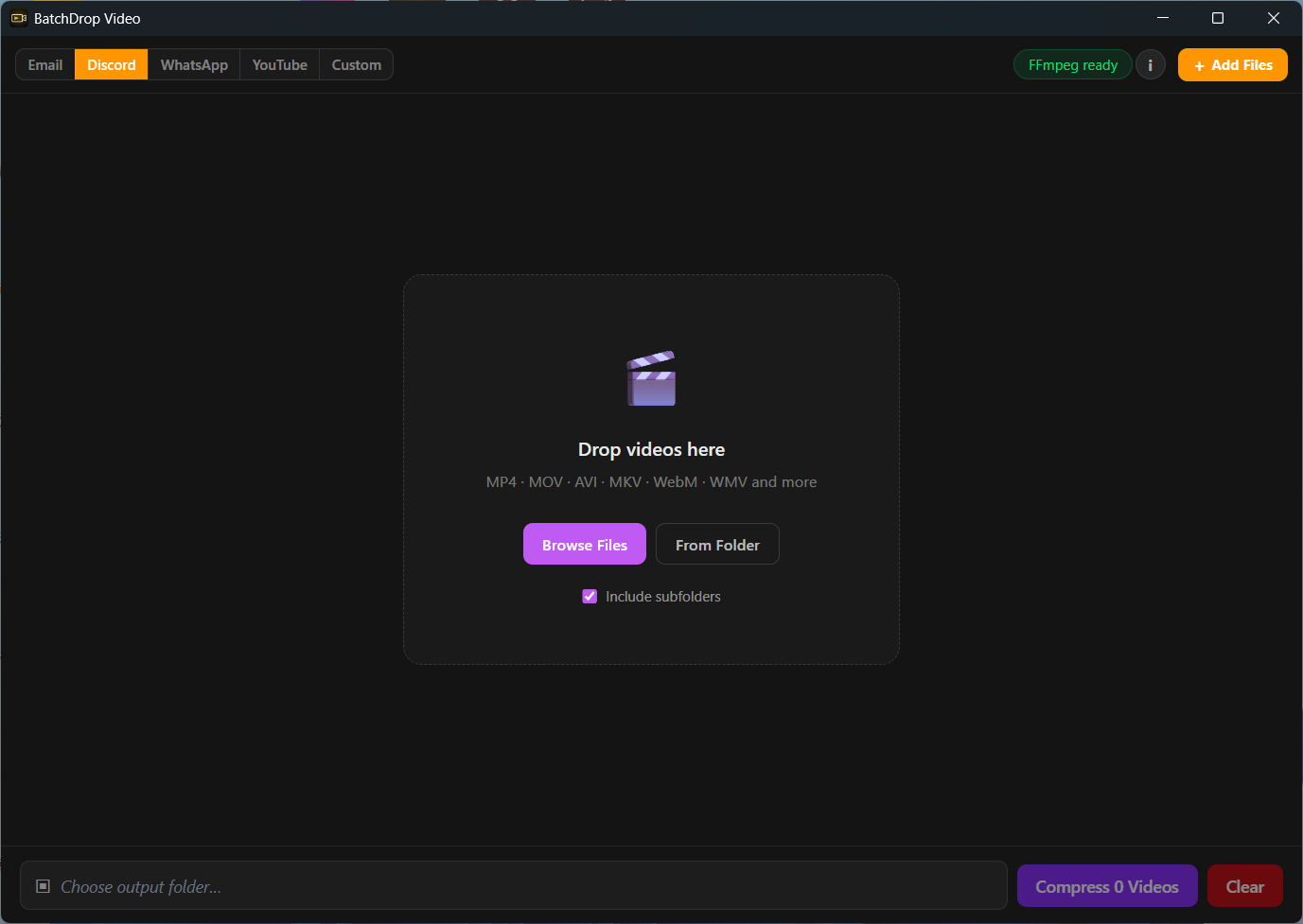 BatchDrop Video app screenshot
